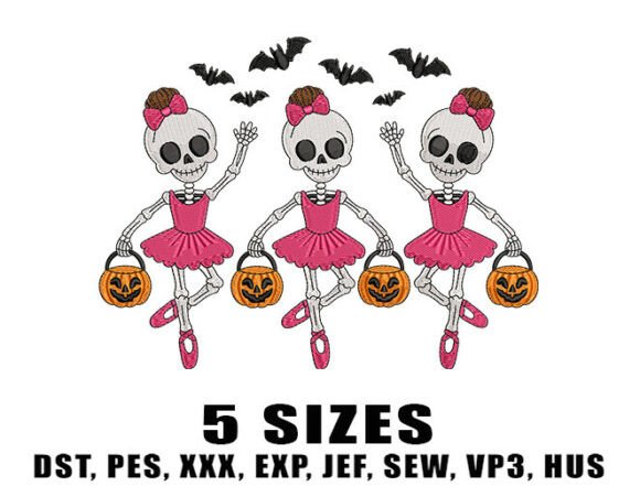 Ballerina Skeleton Embroidery Design Review