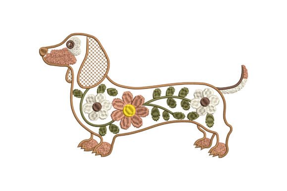 Floral Dachshund Dog Embroidery Review
