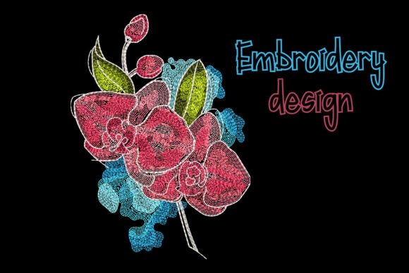 Orchid Embroidery Design Floral Machine Review
