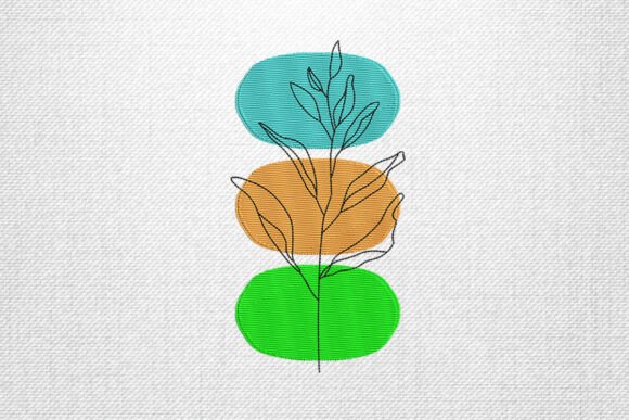 Review: Abstract Leaf Embroidery Art Design