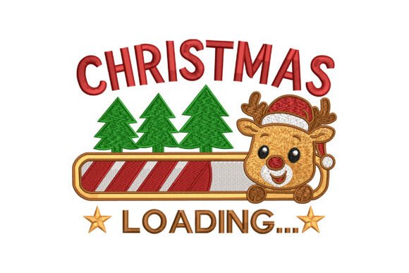 Review: Christmas Loading, Reindeer Embroidery Design