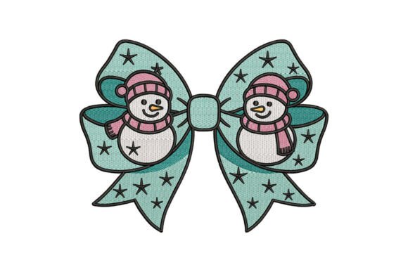 Snowman Bow Embroidery Design Review