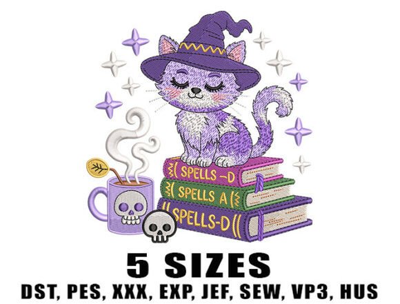 Witchy Book Stack Embroidery Designs Review